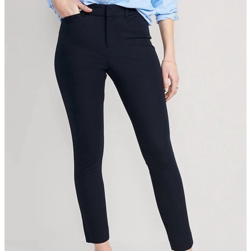 *Old Navy High Rise Pixie Skinny Ankle Pants Size 16 Tall Navy Blue